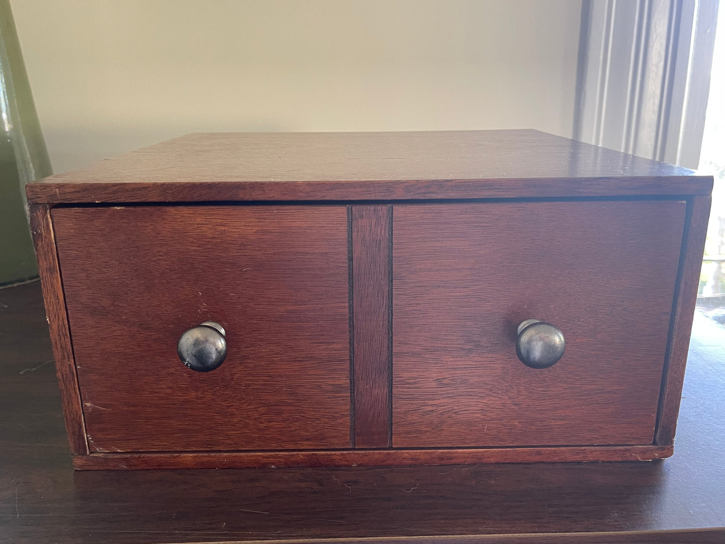 Vintage wooden box, dresser box, storage container