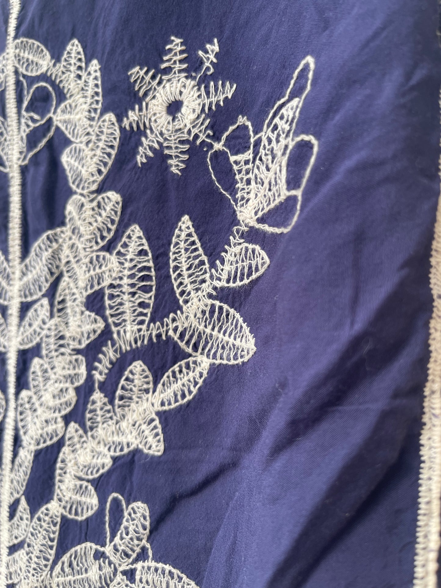 boho embroidered shirt, embroidery and lace design flowy top