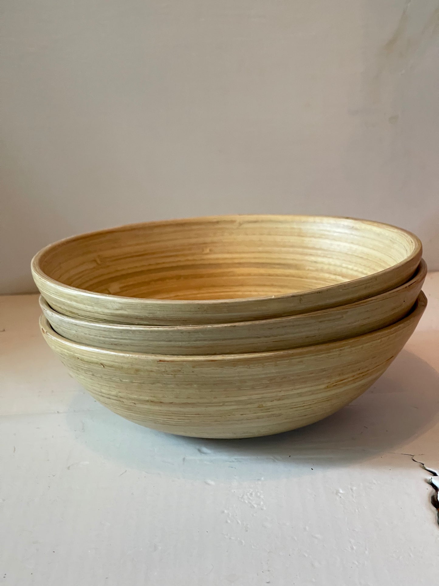 Bamboo serving bowls