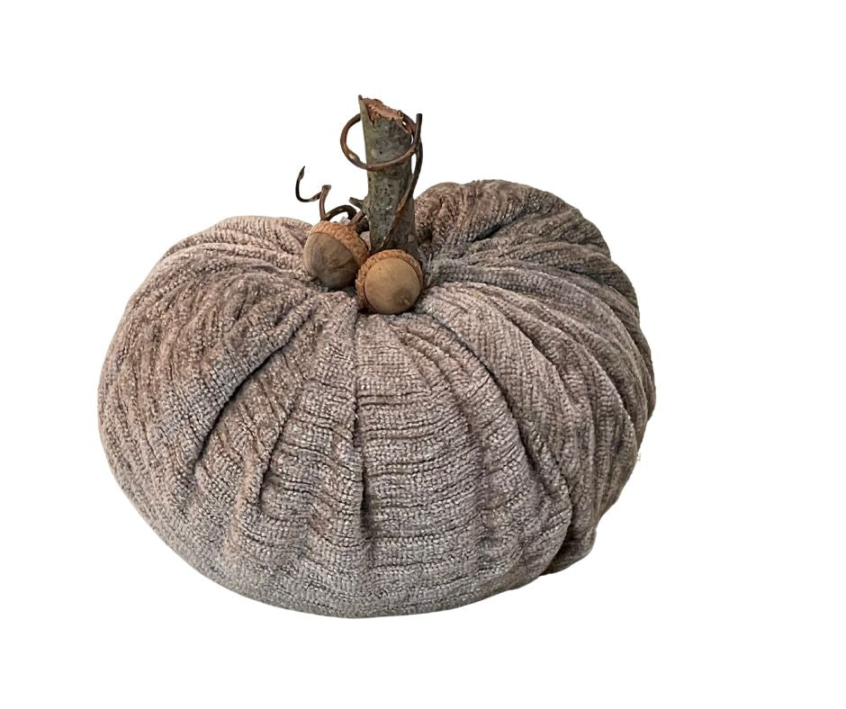 velvet pumpkins, fabric pumpkins