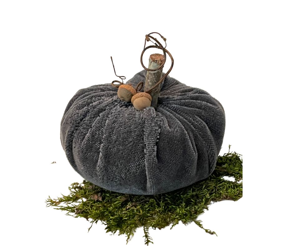 velvet pumpkins, fabric pumpkins