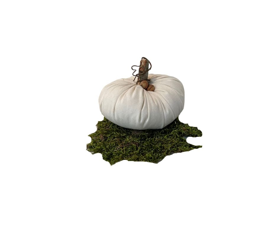 velvet pumpkins, fabric pumpkins
