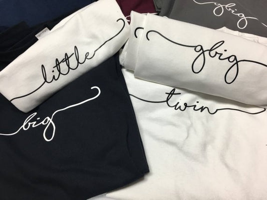 sorority reveal shirt, big lil t shirt