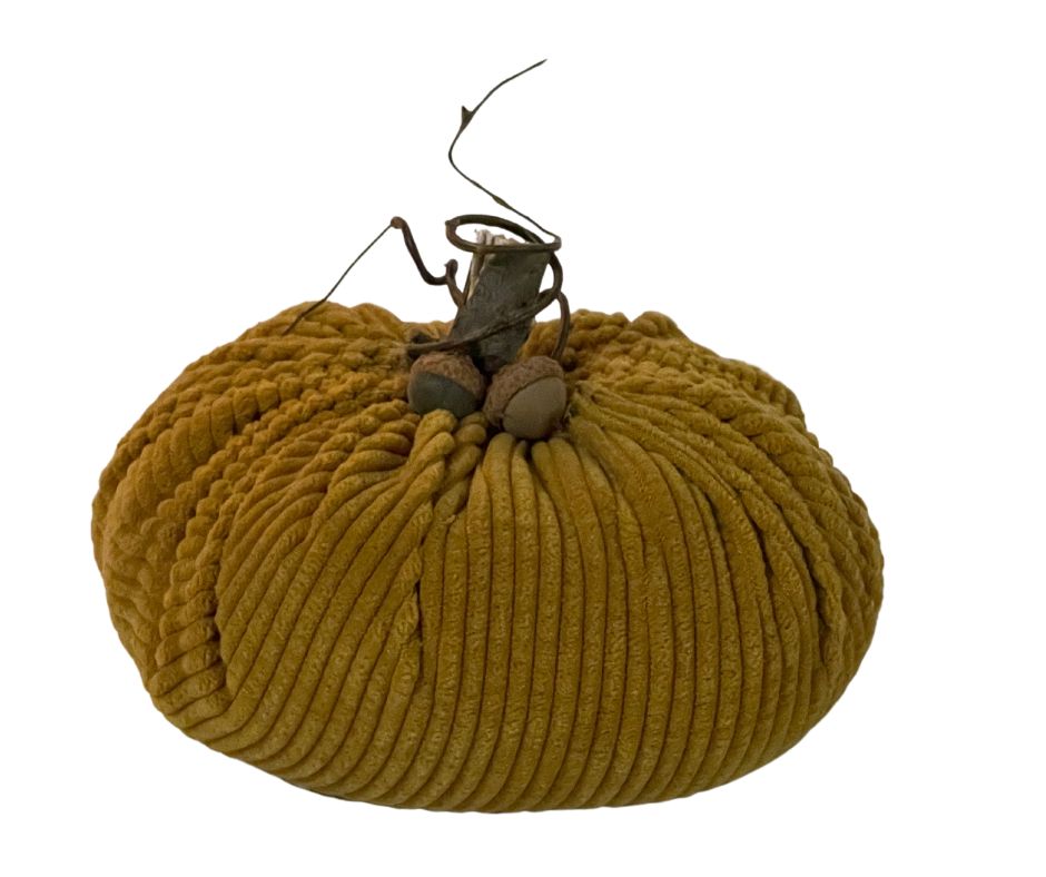 velvet pumpkins, fabric pumpkins