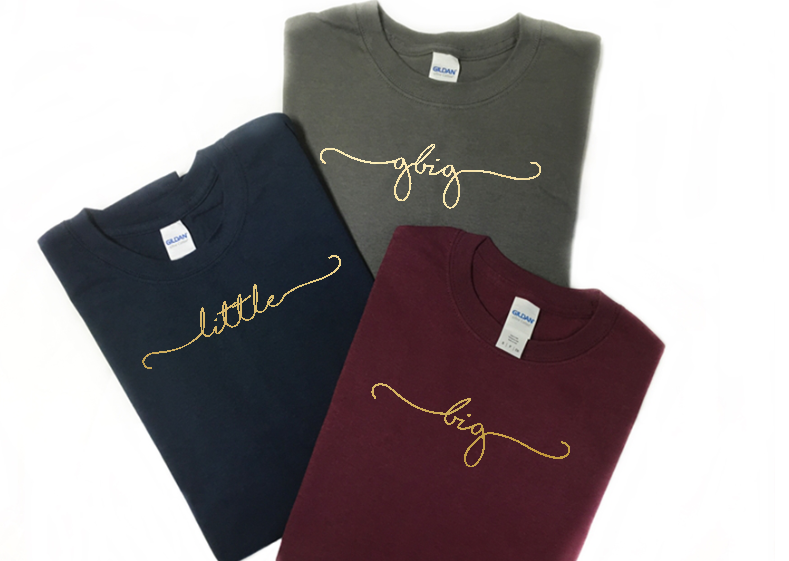 sorority reveal shirt, big lil t shirt