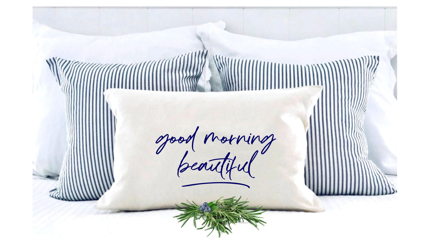 word pillow, farmhouse style pillow with words, custom pillow