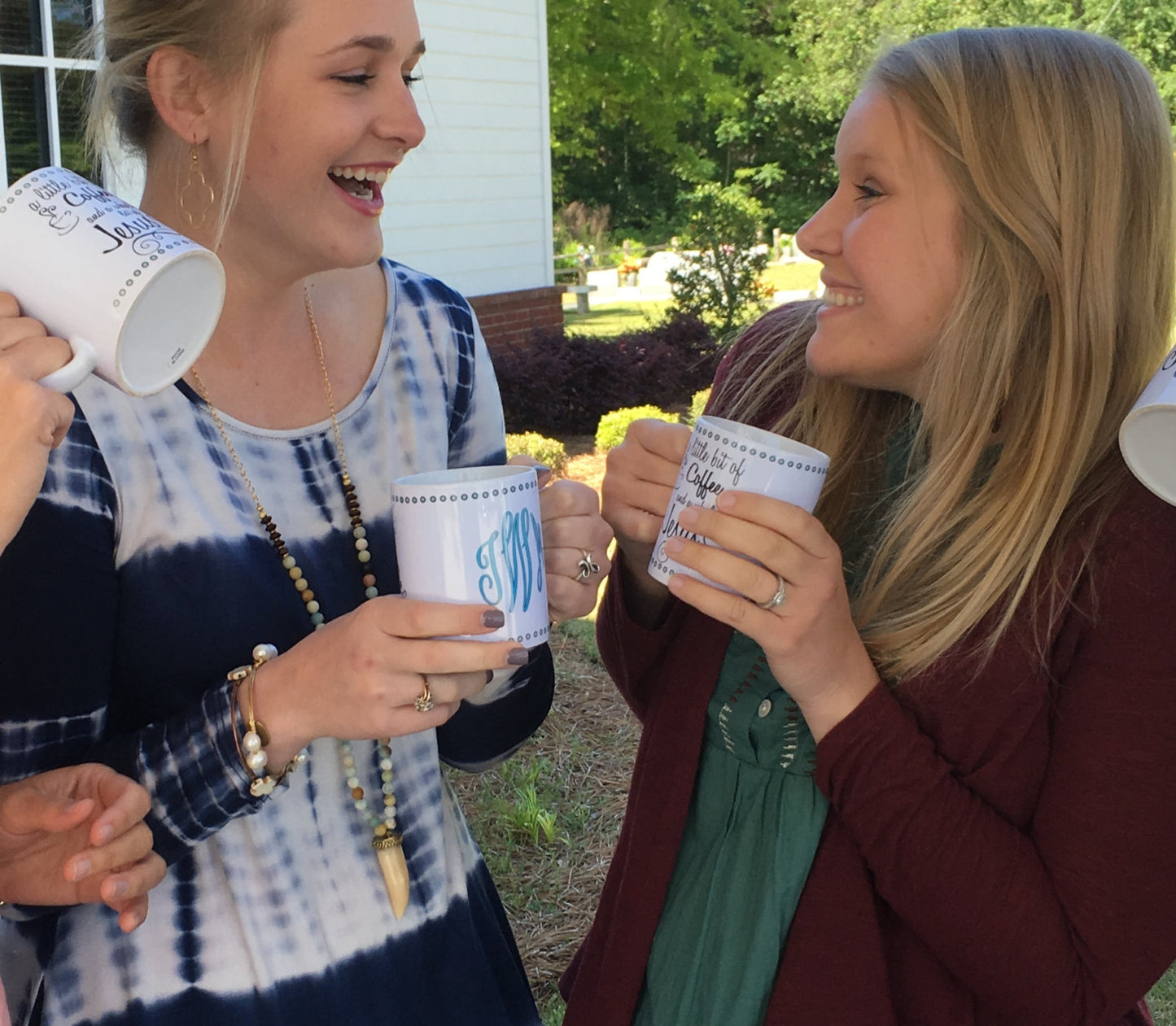personalized coffee mug, a little bit of coffee and a whole lot of jesus
