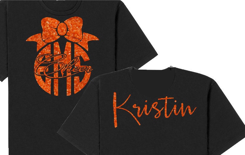 Customized Cheer shirt, Glitter team shirt