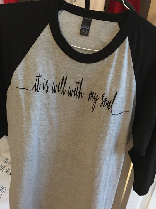 christian t shirt, it is well with my soul, religious t shirt