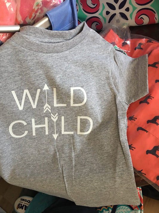 wild child t shirt, toddler and youth t shirt
