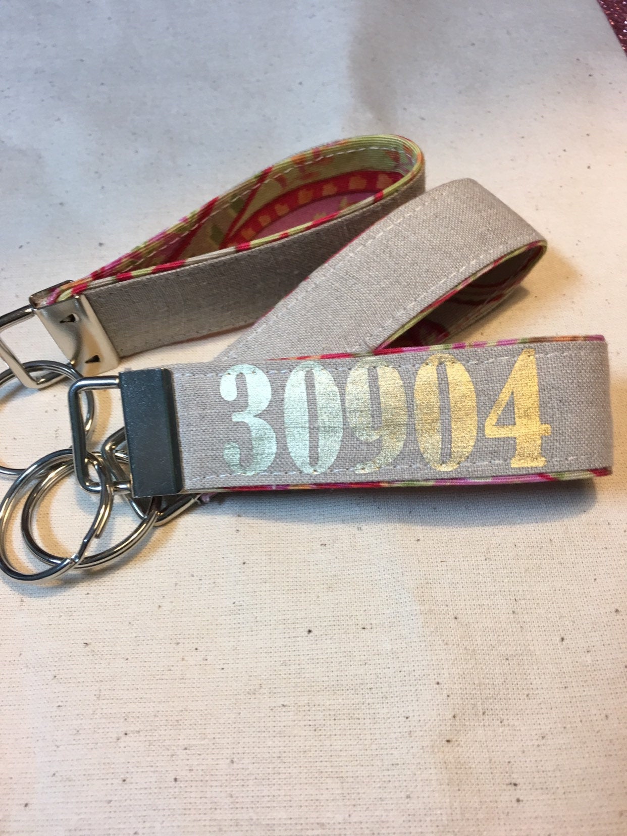 Zip code key chain