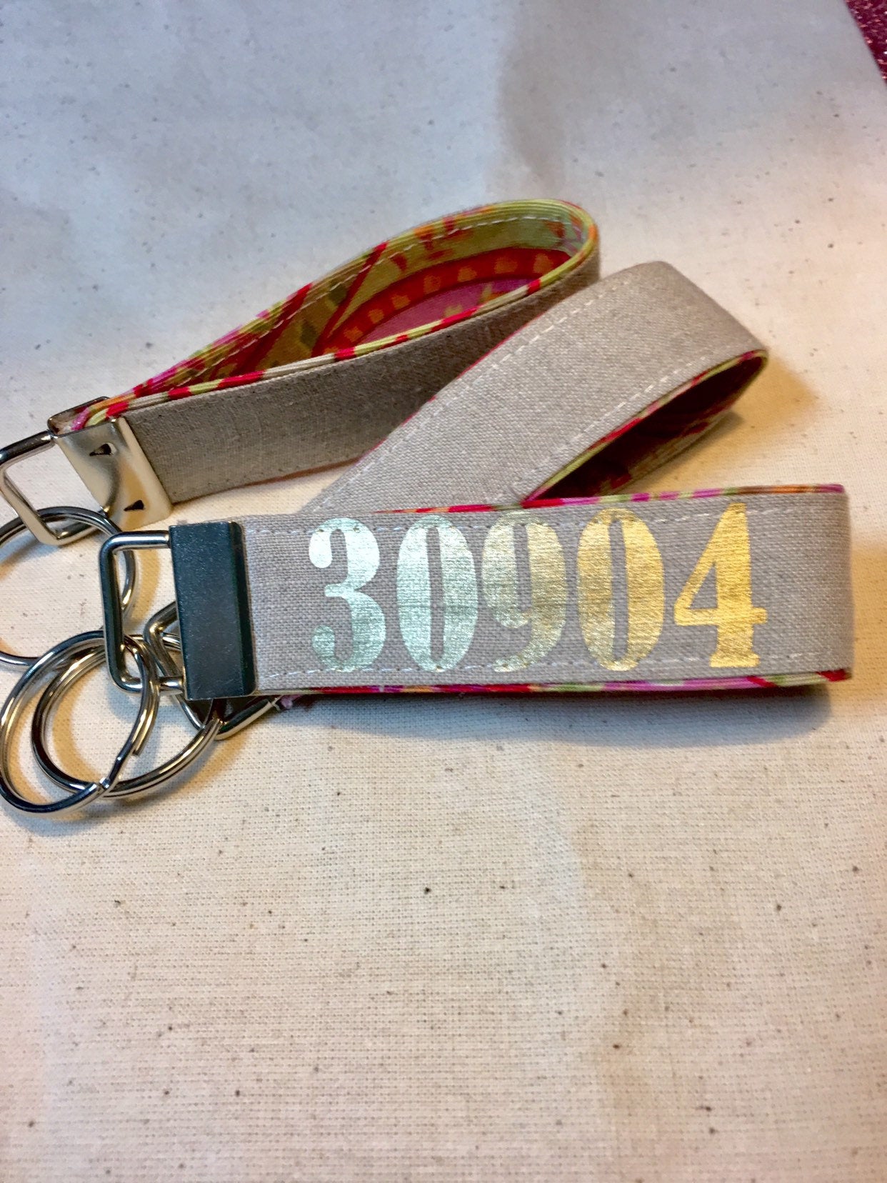 Zip code key chain