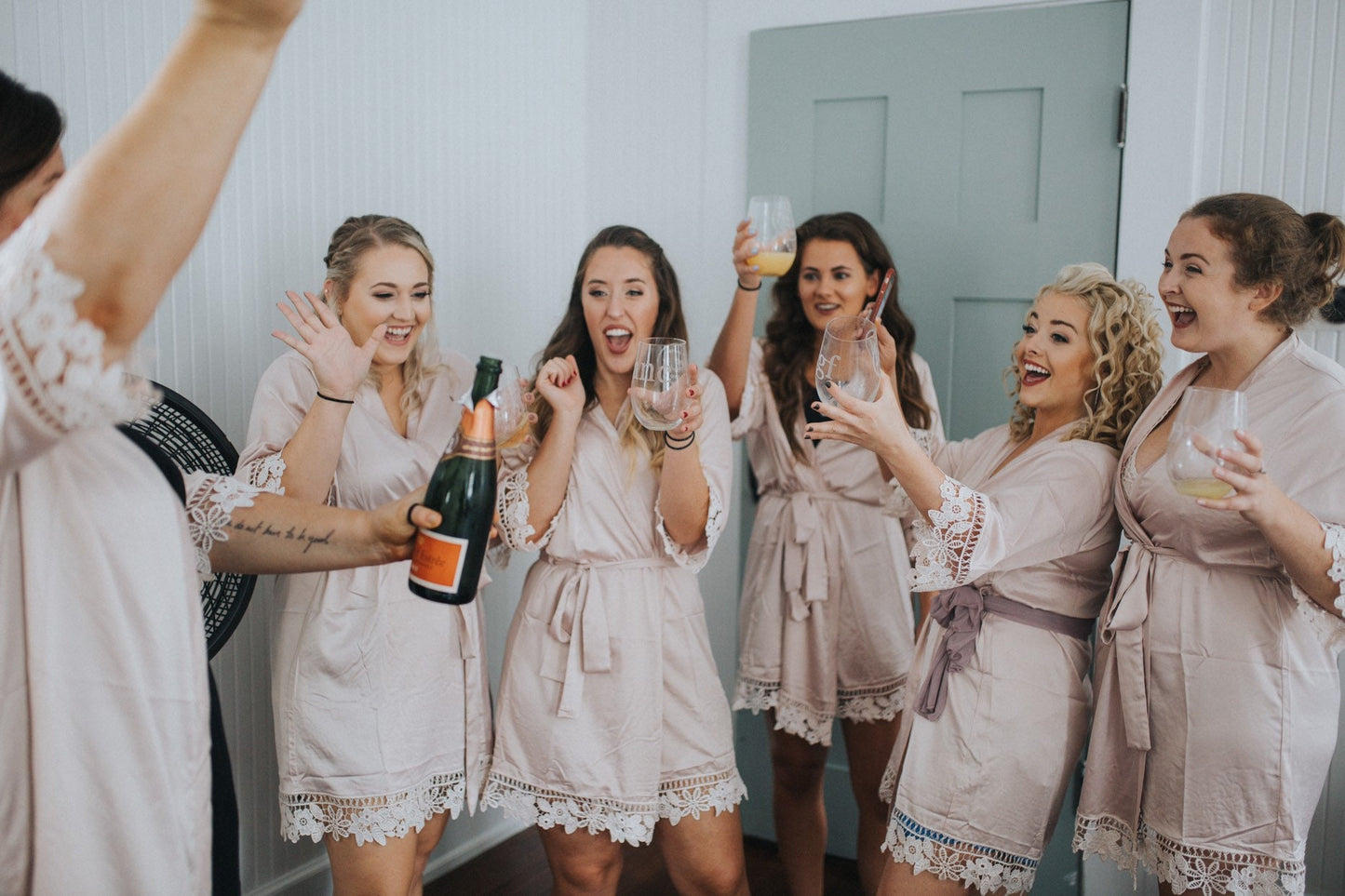 Bridesmaids robes, monogrammed robe