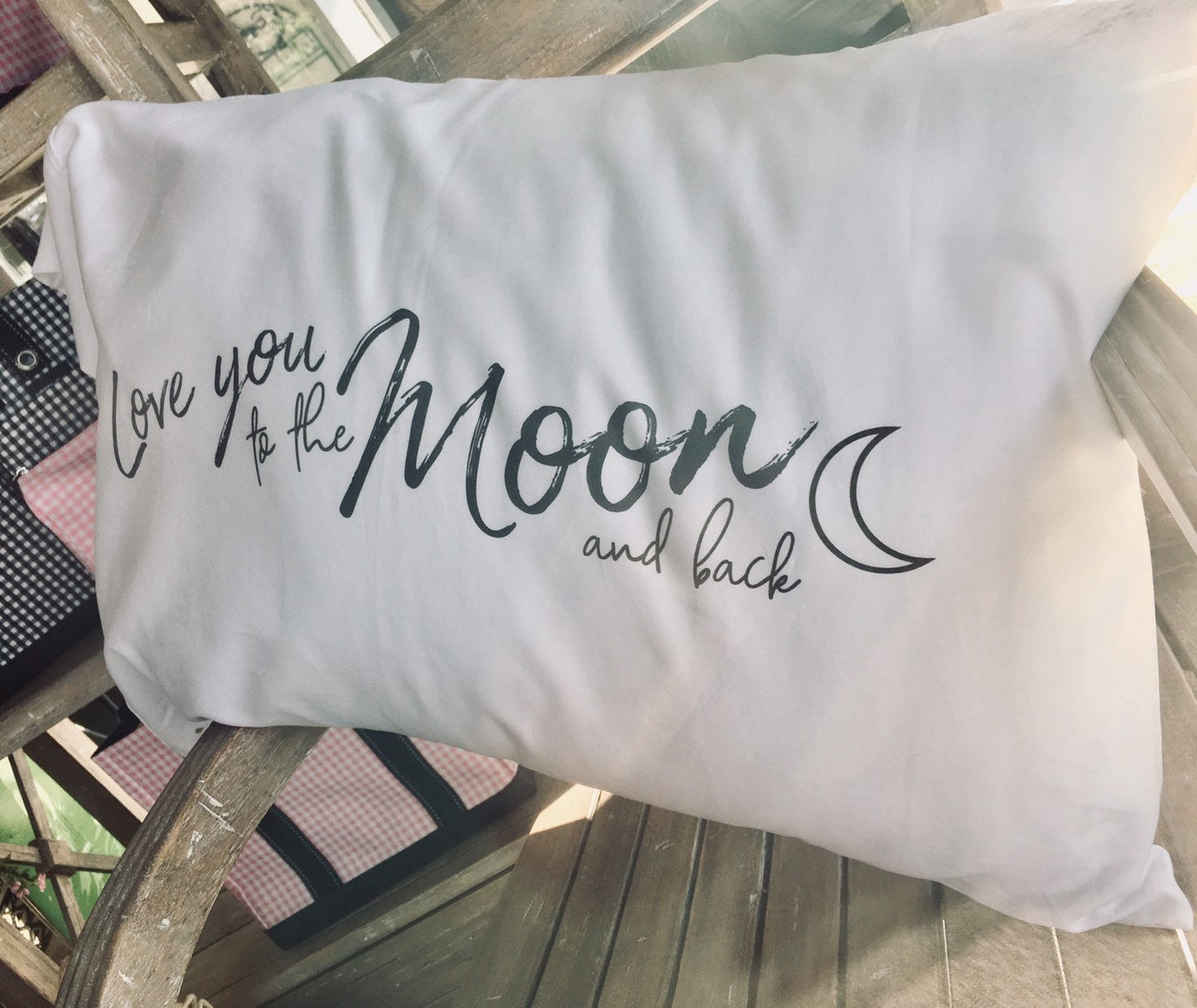 Love you pillow case, Love you to the moon and back pillow case