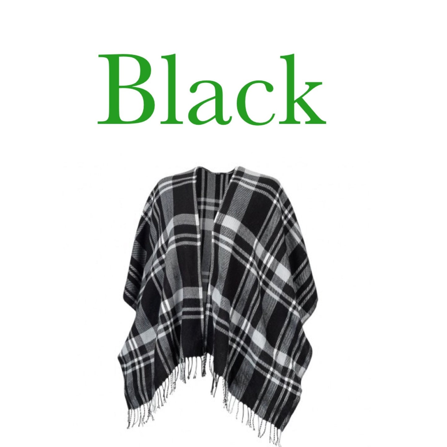 Monogrammed wrap, Plaid monogrammed shawl