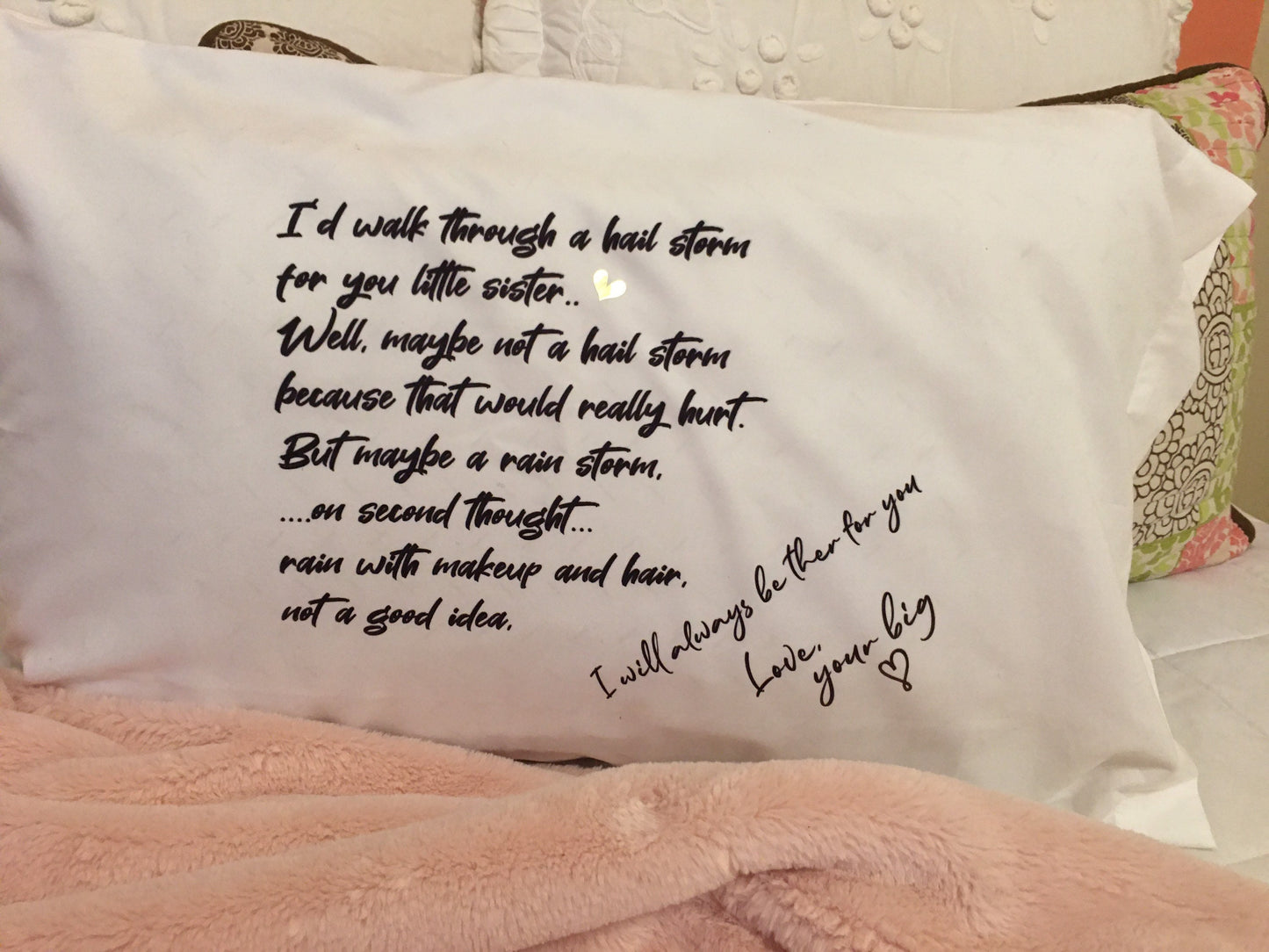 Sorority pillow case, big lil pillowcase