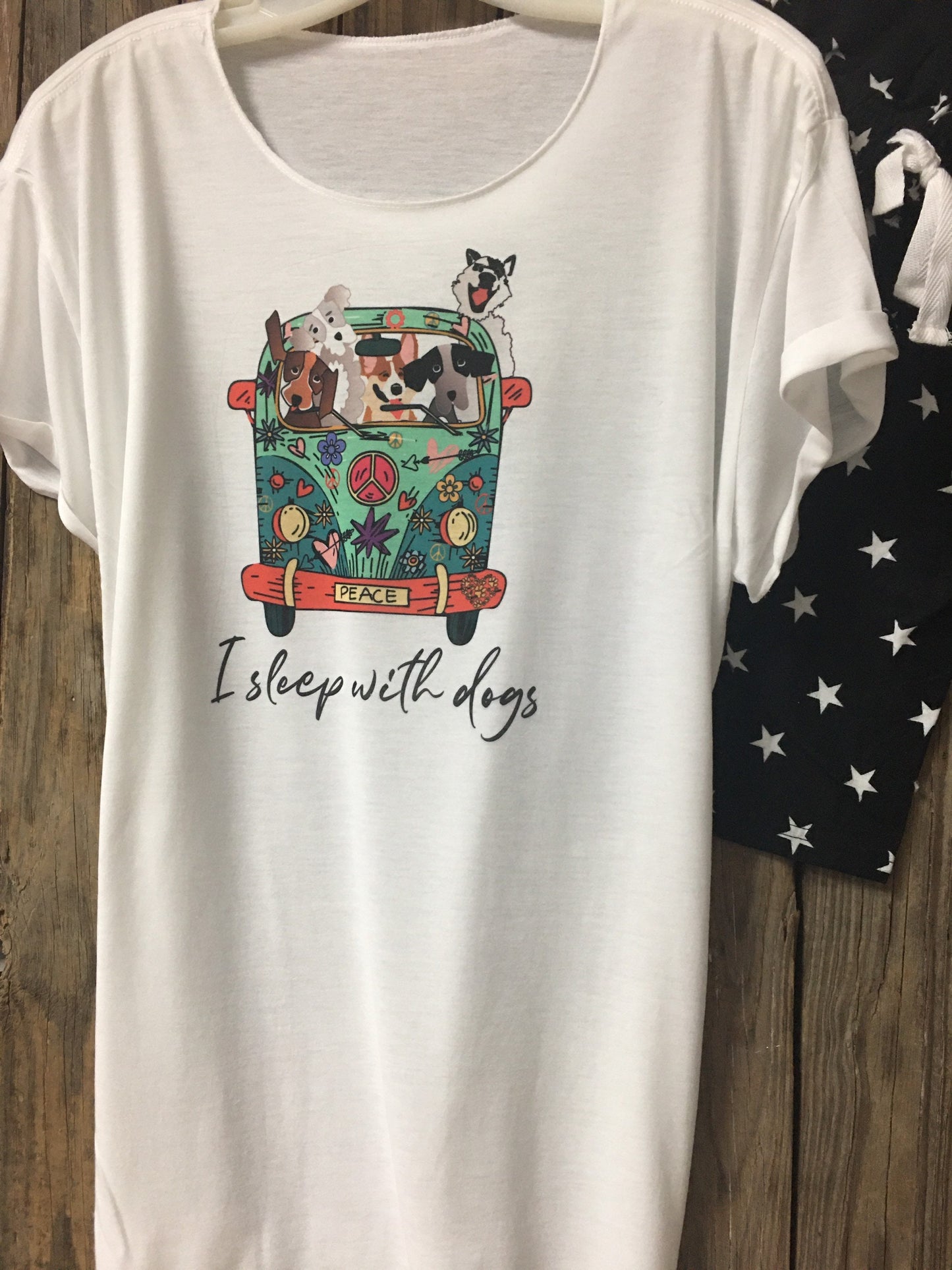 Dog Lover t shirt, I sleep with dogs t shirt