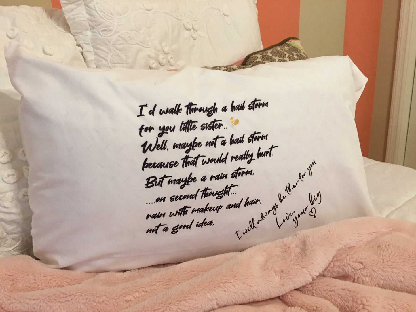 Sorority pillow case, big lil pillowcase