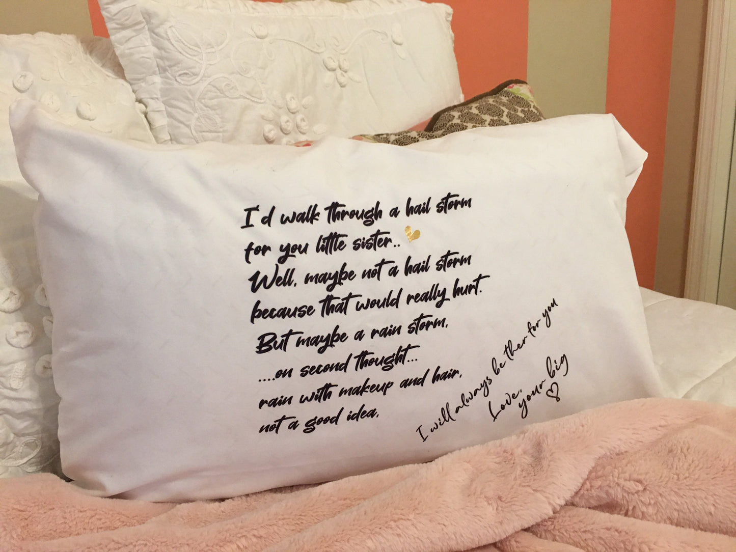 Sorority pillow case, big lil pillowcase