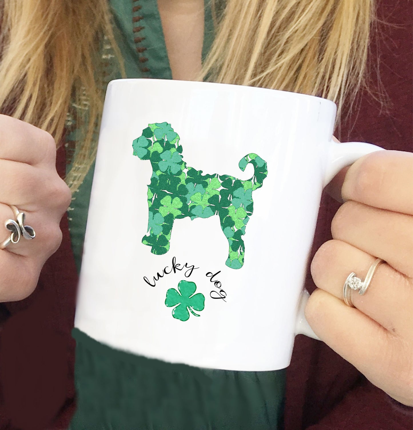 St Patrick's Day mug, Lucky dog mug