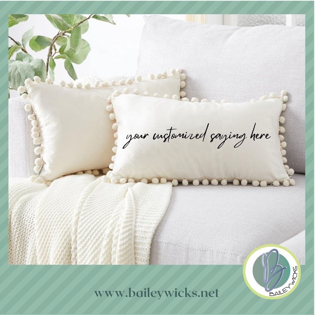 Personalized pillow, customize pillow words and letters