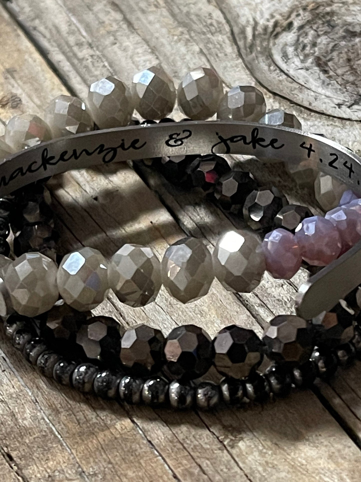 Personalized cuff bracelet, name bracelet