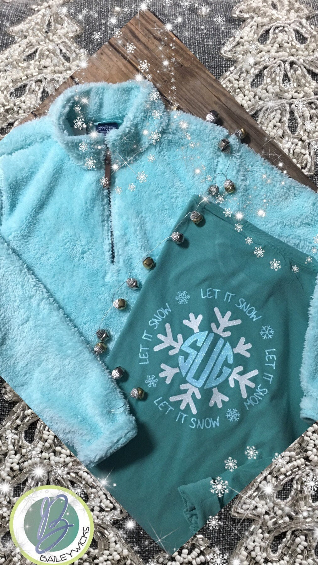 Sherpa fleece jacket, Charles River quarter zip jacket, monogrammed jacket