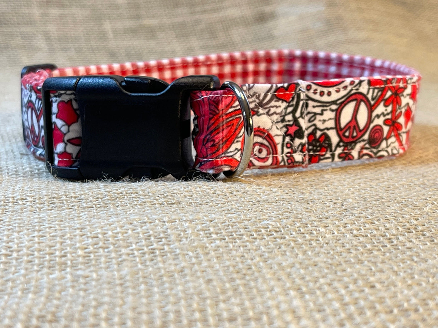 red paisley dog collar,