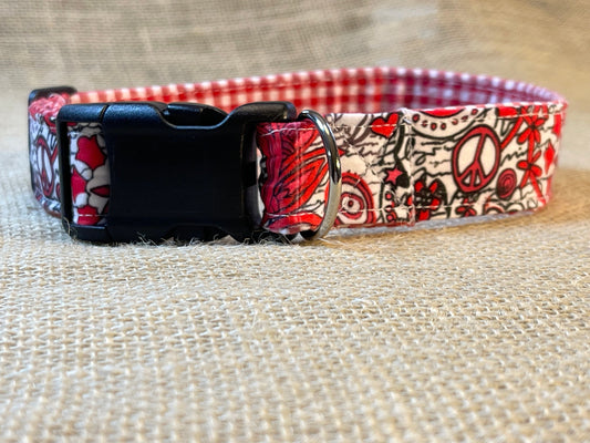 red paisley dog collar,