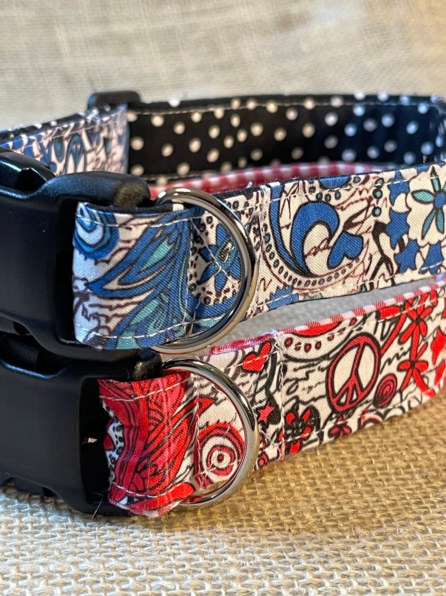 red paisley dog collar,