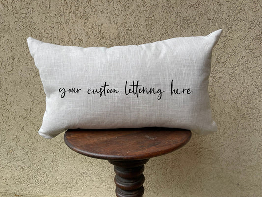 Word pillow, pillow with your lettering, nursery pillow, personalized pillow, farmhouse style pillow, pillow with words