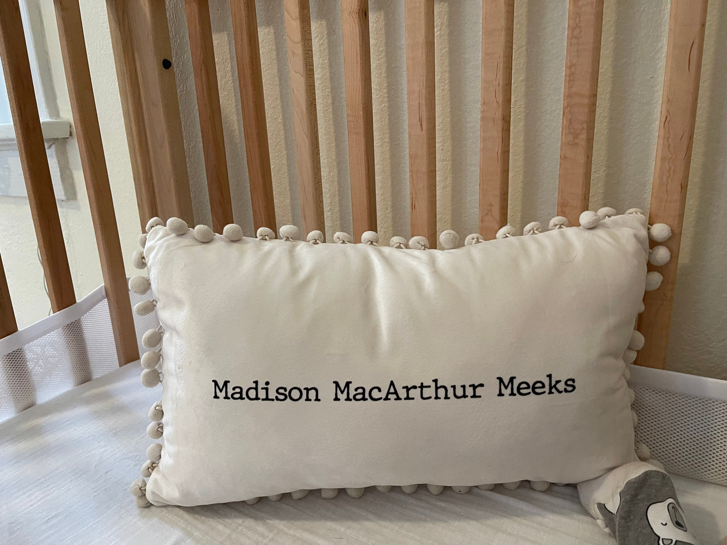 Baby Personalized pillow, customize pillow words and letters