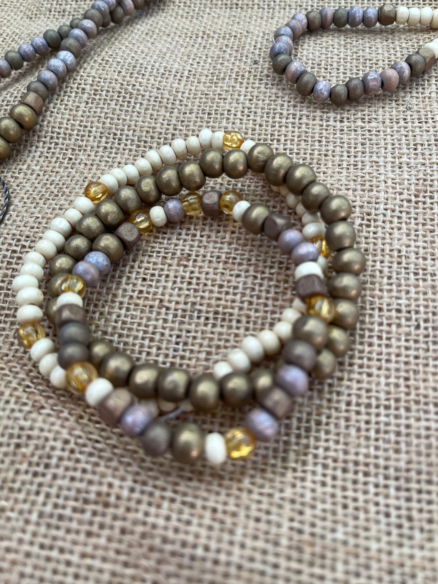 Beaded bracelet mineral tones