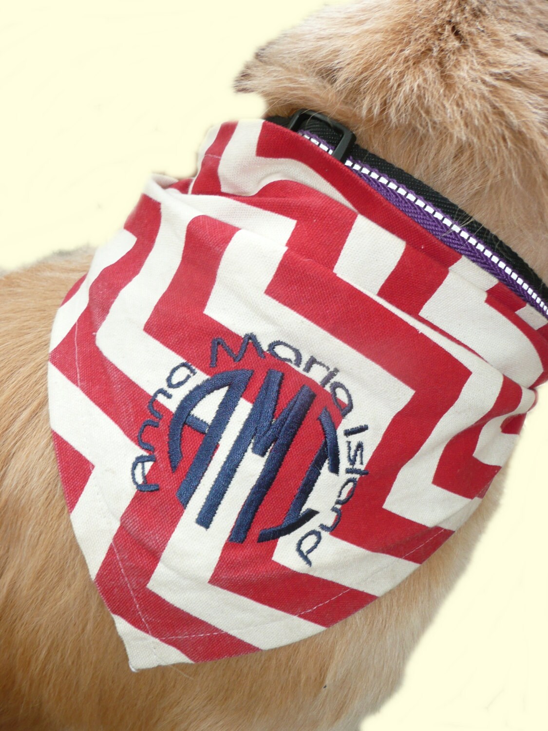 dog bandana, baby announcement, chevron dog bandana