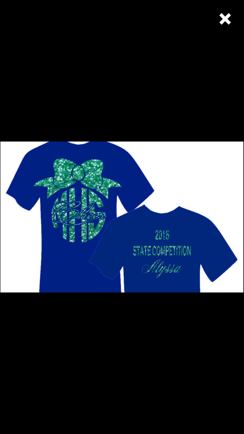 Customized Cheer shirt, Glitter team shirt