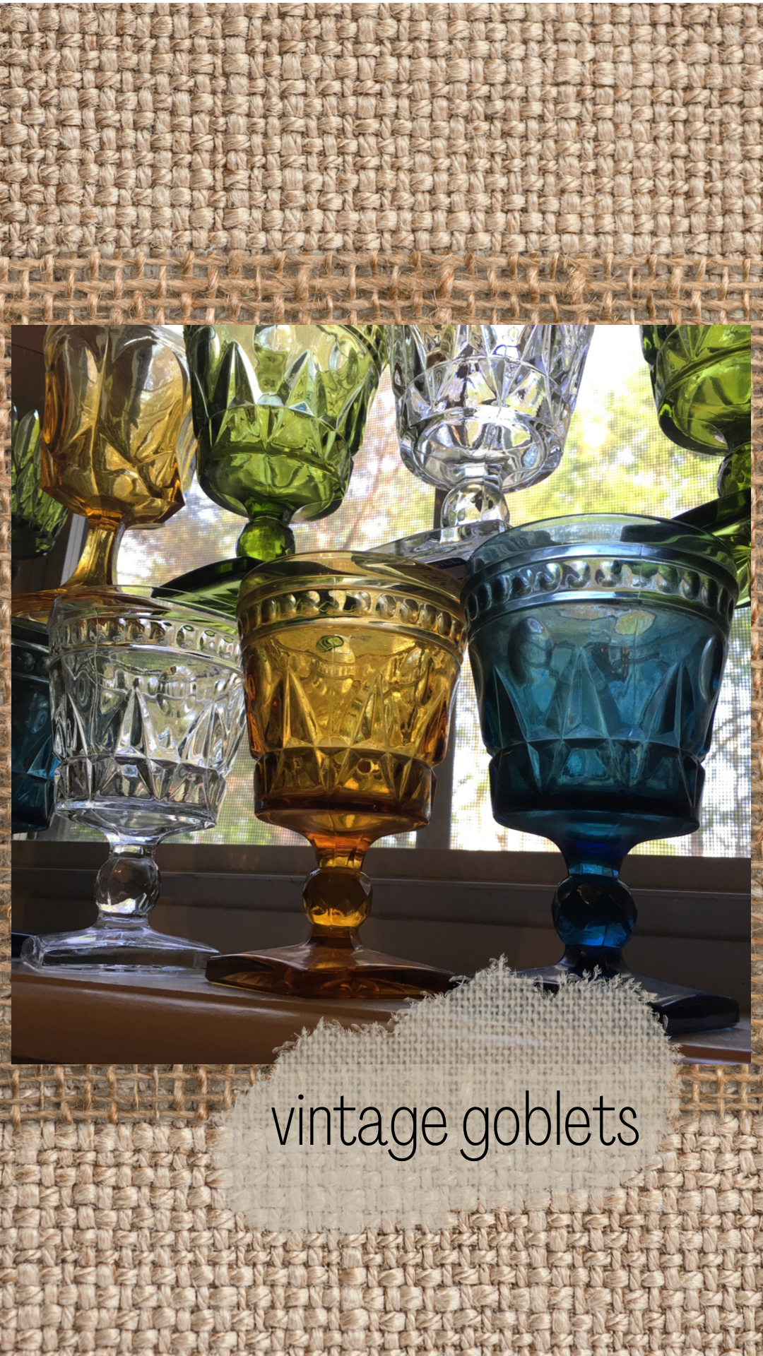 Colored glass goblet, colored wine glass, depression wine glass, colored glass
