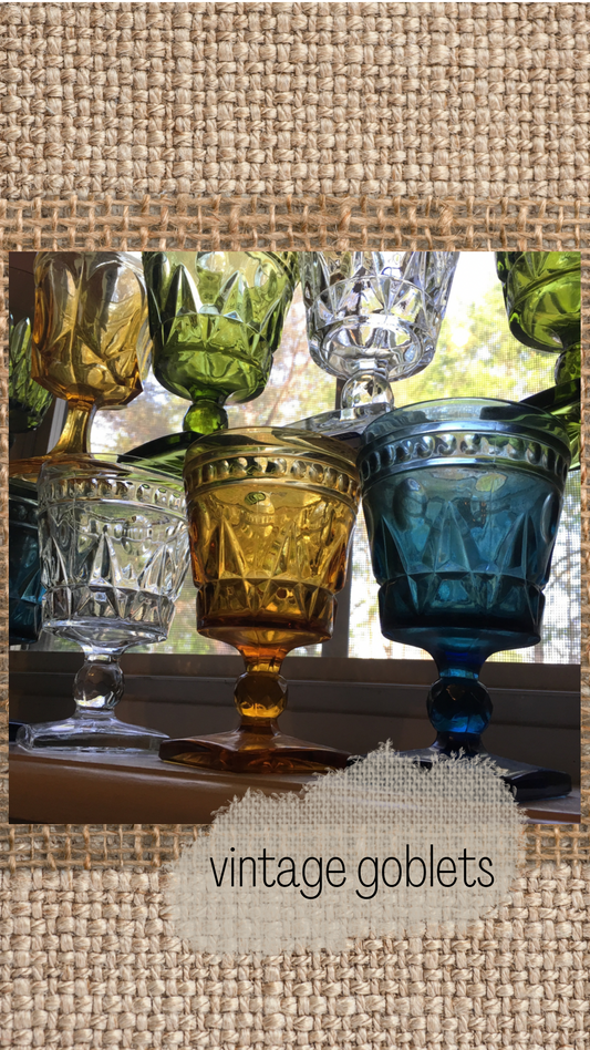 Colored glass goblet, colored wine glass, depression wine glass, colored glass