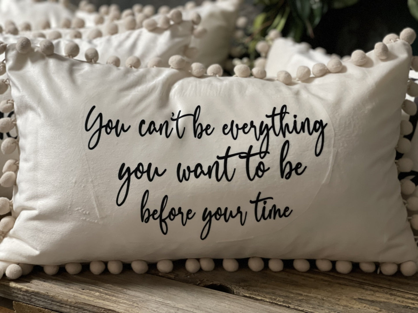 Personalized pillow, farmhouse style pillow with words