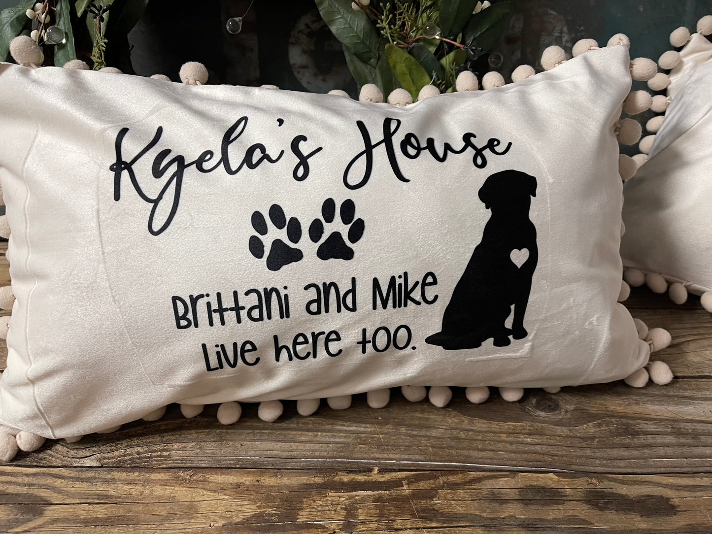 Personalized pillow, farmhouse style pillow with words