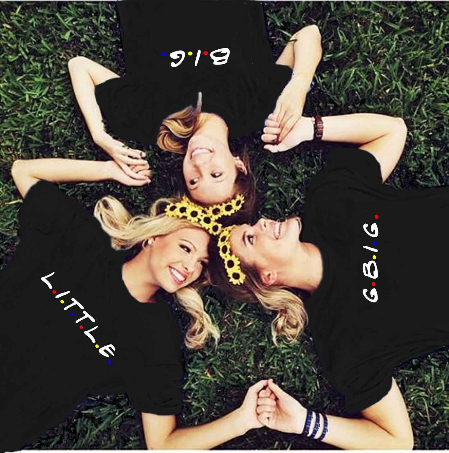 sorority big lil friends font t shirt