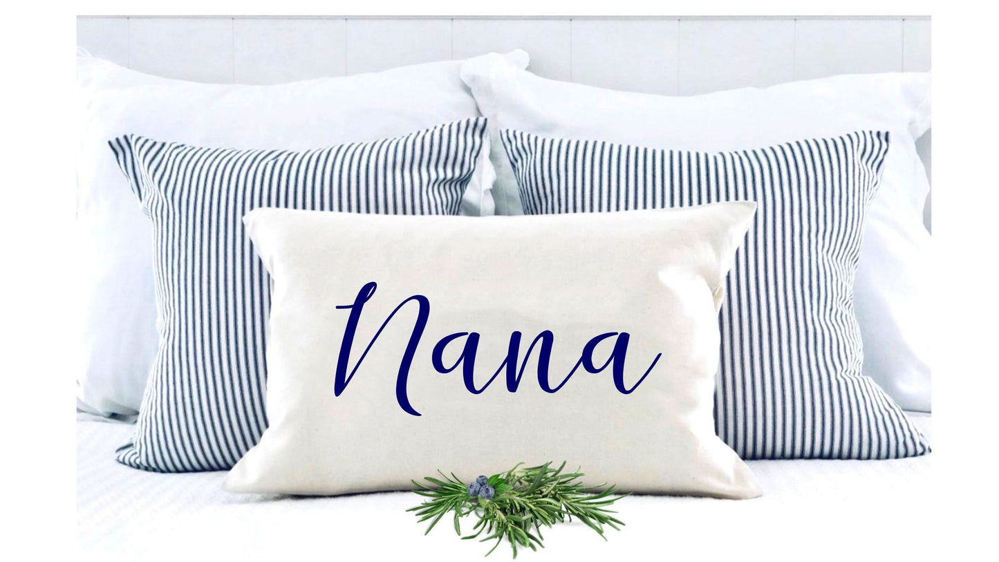word pillow, farmhouse style pillow with words, custom pillow