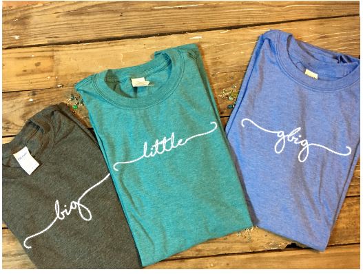 sorority reveal shirt, big lil t shirt
