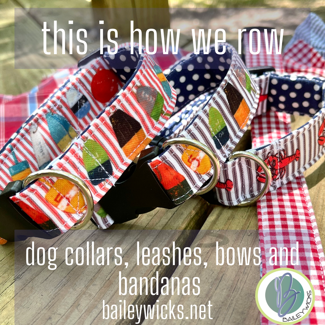 nautical dog collars from baileywicks
