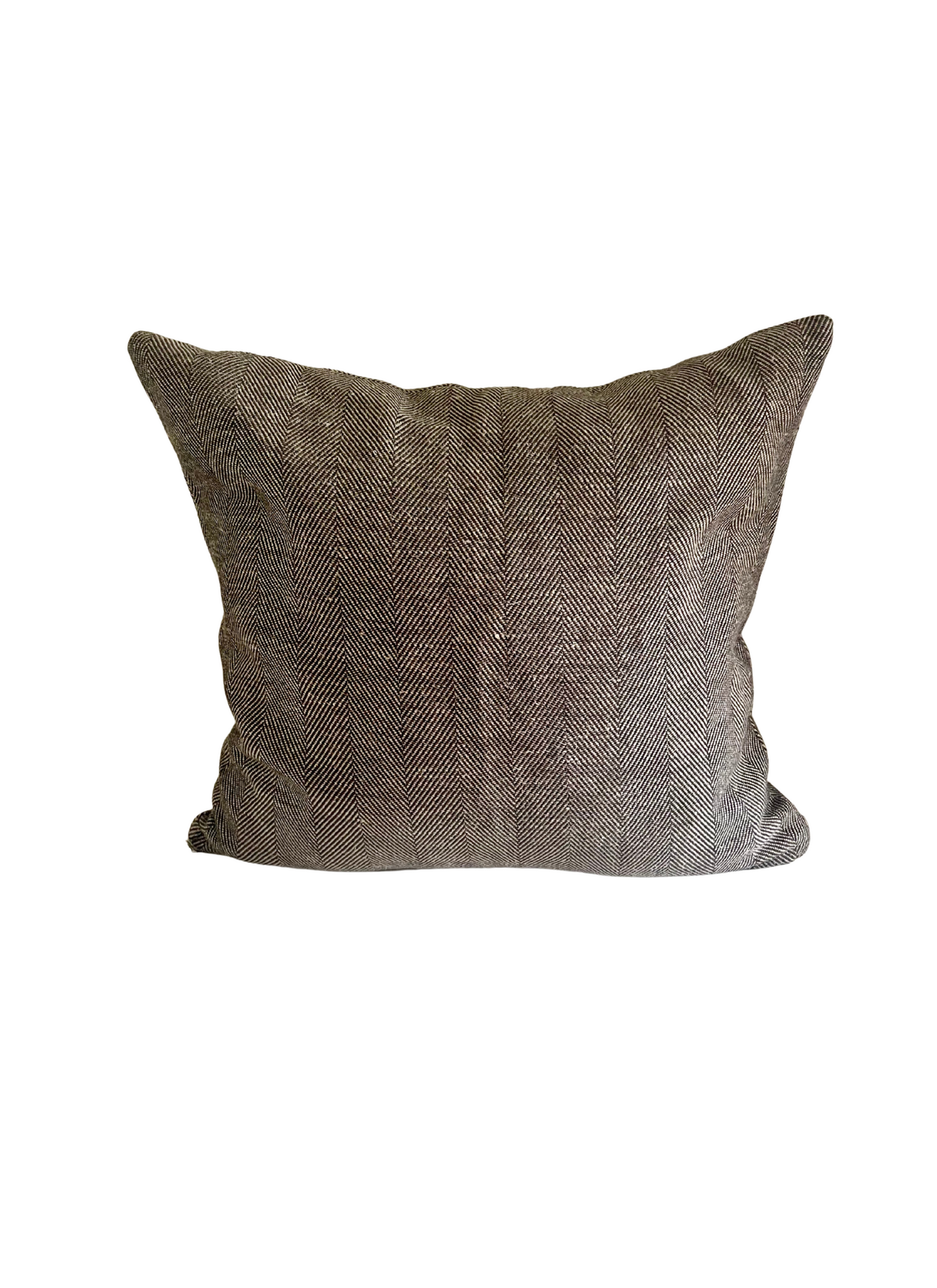 Black herringbone pillow, black pillow cover