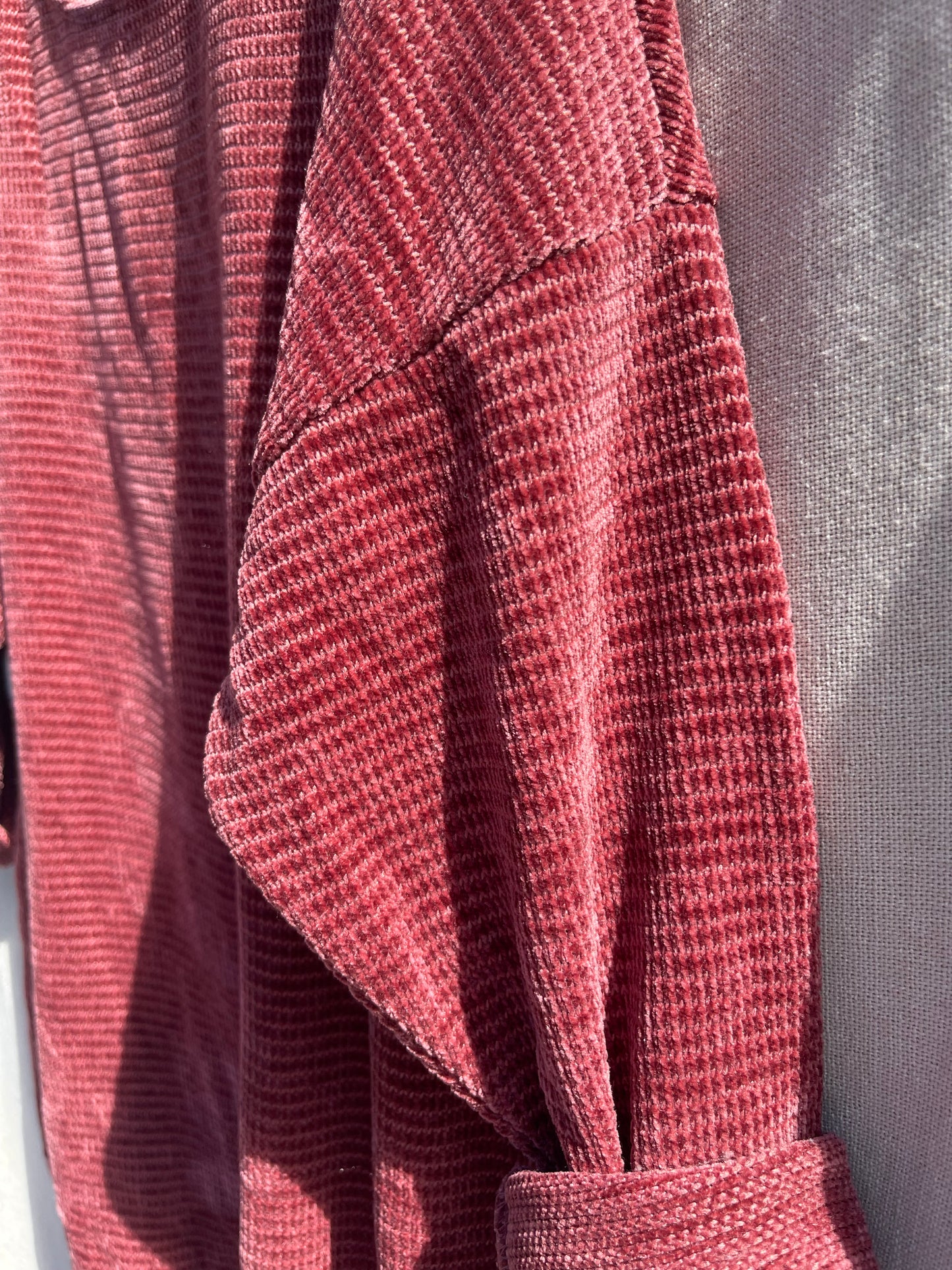 Plus sized chenille tunic
