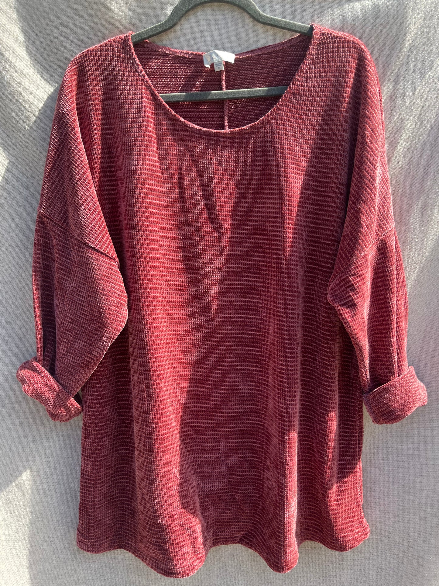 Plus sized chenille tunic
