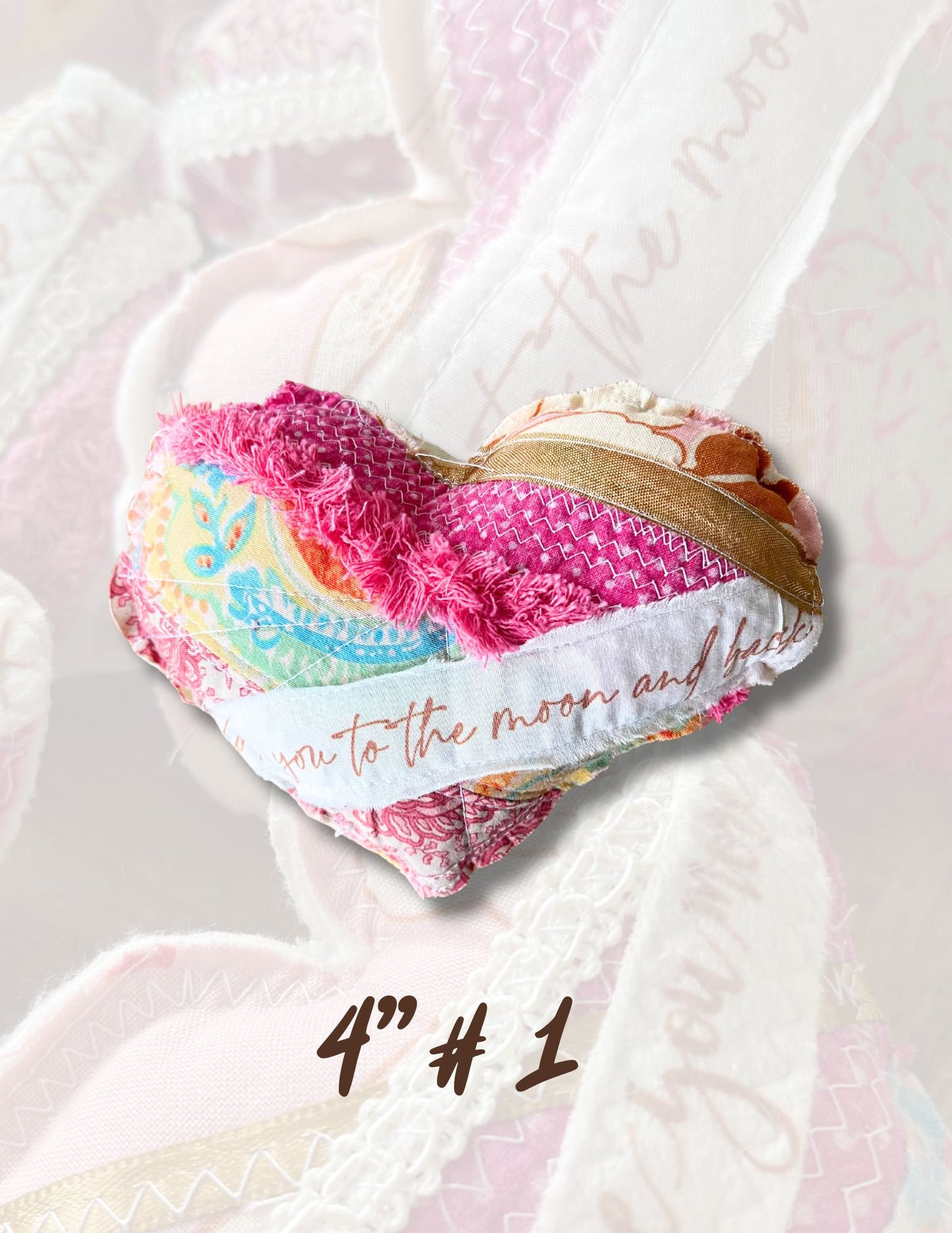 Valentine heart pillow, upcycled pillow