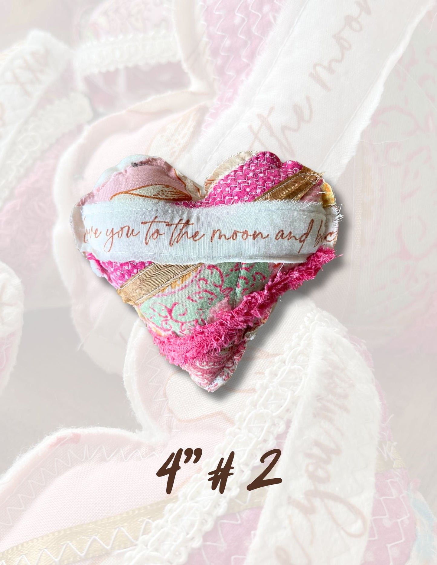 Valentine heart pillow, upcycled pillow