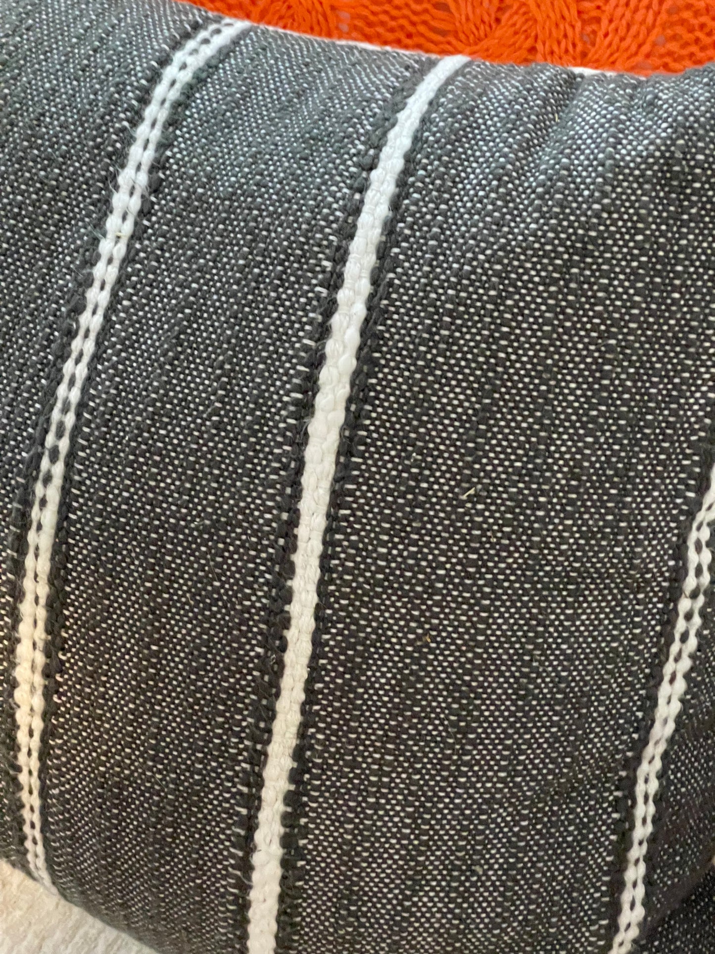 Black stripe pillow