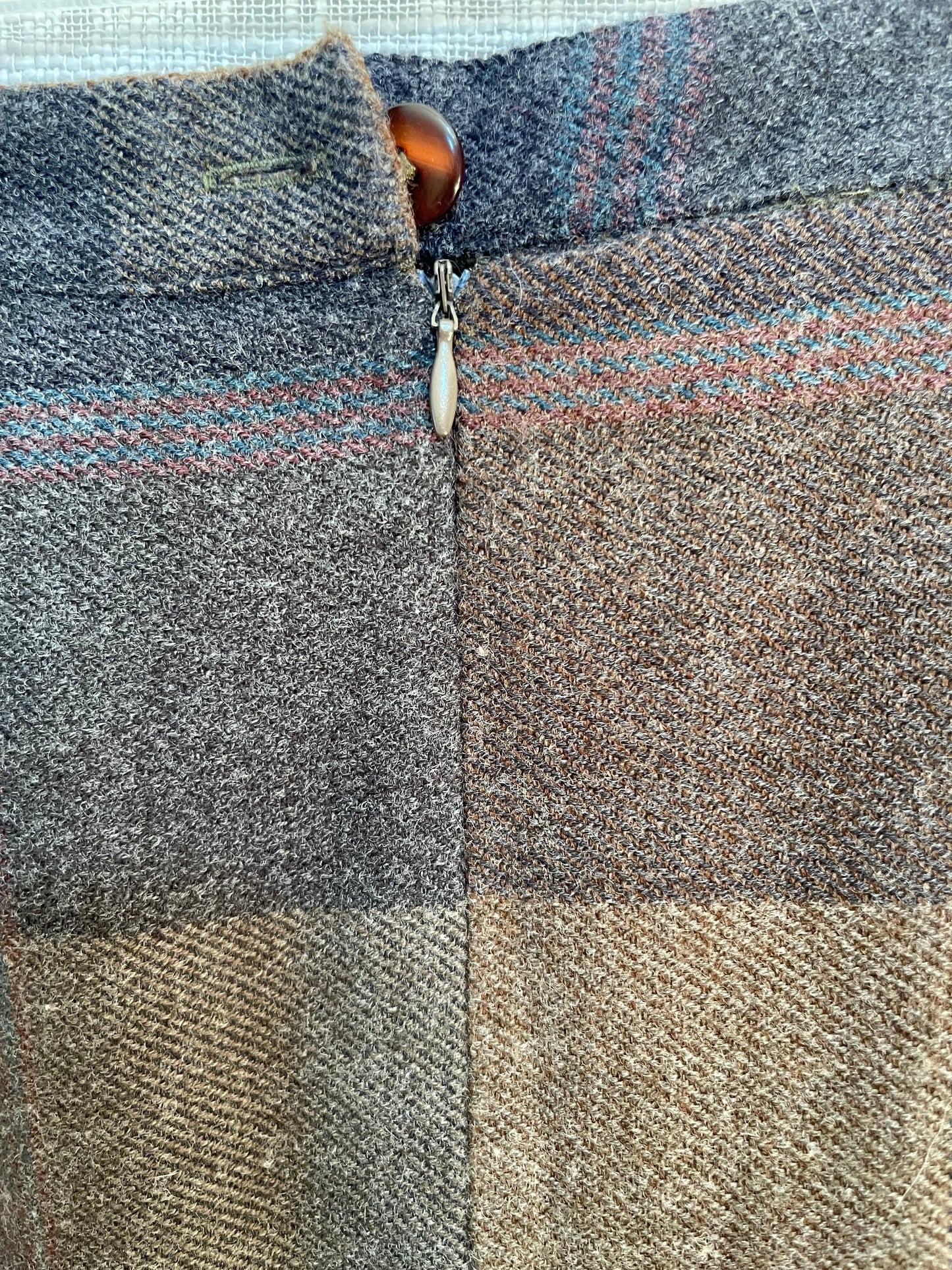 Wool wrap skirt, plaid fall wrap skirt